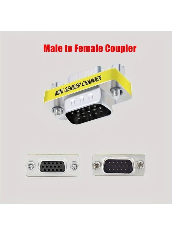 VGA Male To Female Adapter 15 Pin Gender Converter Cable - Image 3