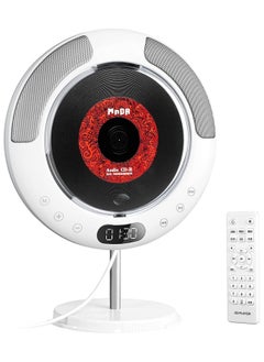 Wall CD Player for Home, Bluetooth CD Player with Speakers, FM Radio with LED Screen, Supports CD/Bluetooth/FM Radio/U Disk/AUX/Timer