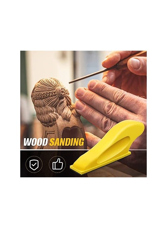 بروماس مجموعة أدوات الصنفرة الصغيرة مقاس 3.5 × 1 بوصة للمشروعات الصغيرة، أدوات الصنفرة ذات المقبض التفصيلي، 120 ورقة من ورق الصنفرة الخشبي P80، P120، P180، P240، P400، P600، تلميع الحرف اليدوية بنفسك - Image 2