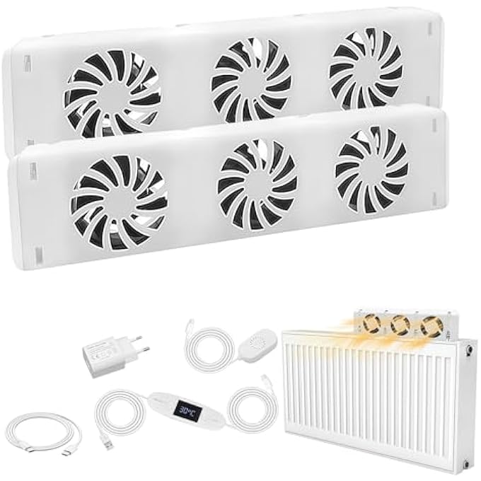 RADIATOR FAN DUO SET, SMART RADIATOR AMPLIFIER WITH THERMOSTATS, DURABLE HEATING FAN, FOR SAVING ENERGY AND HEATING COSTS, LOW MONEY - Image 2