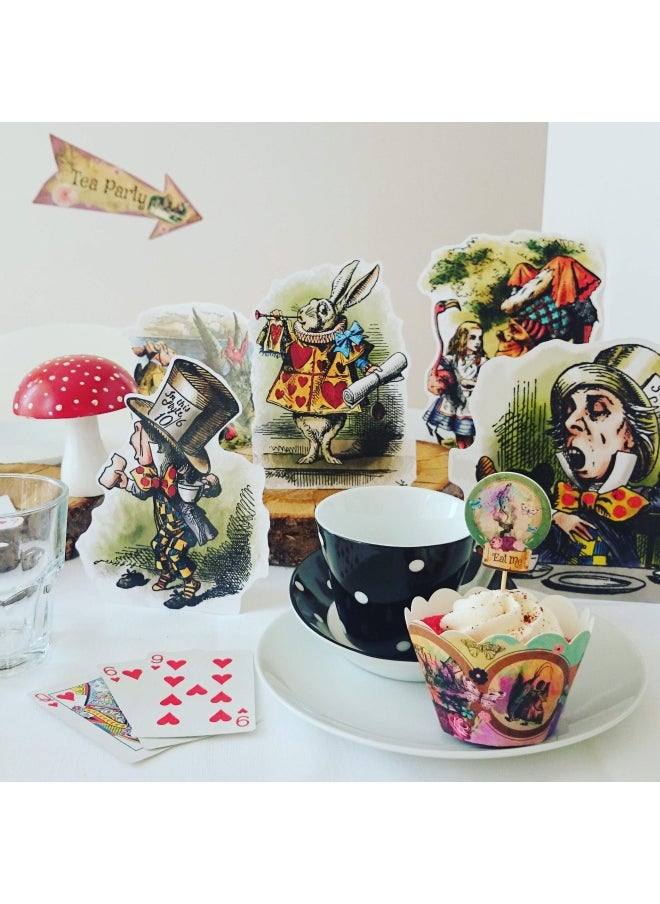 ASVP Shop - Alice in Wonderland Card Stand Up Props Party Supplies Table Decor Decoration - Image 1