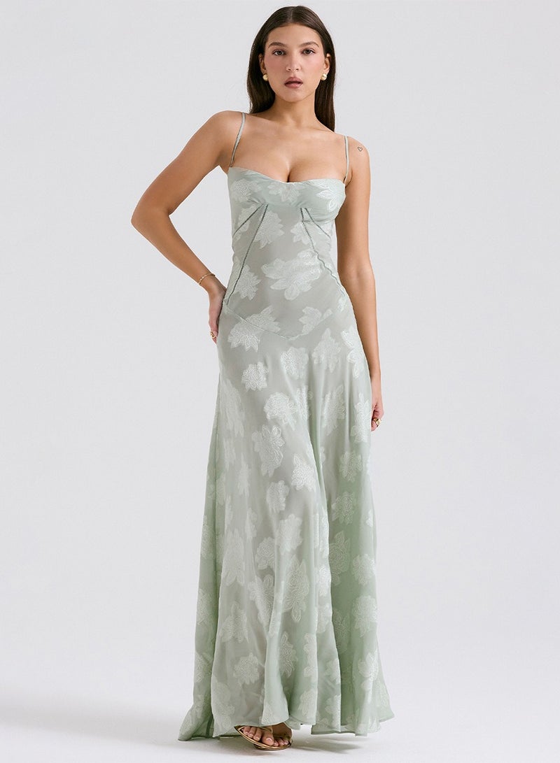 Lace Camisole Slim Fit Dress Evening Gown  - Image 1