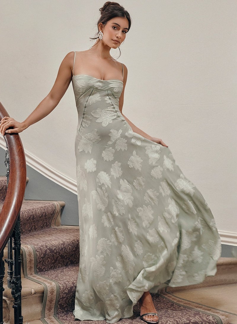 Lace Camisole Slim Fit Dress Evening Gown  - Image 4