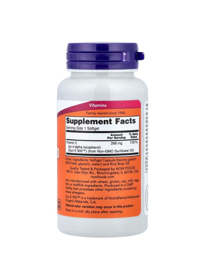 now Sun-E™ 400, 268 mg (400 IU), 60 Softgels - Image 2