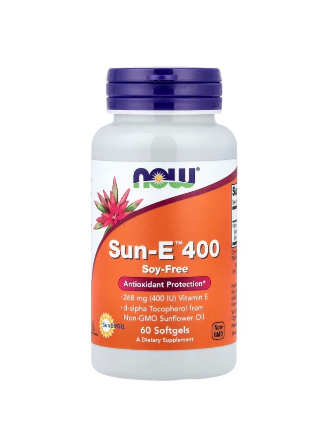 now Sun-E™ 400, 268 mg (400 IU), 60 Softgels - Image 1