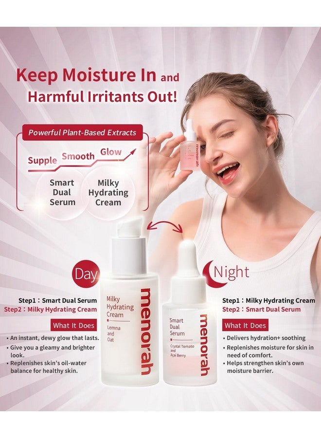 MENORAH مينورا للعناية بالبشرة - سيروم مزدوج ذكي - مع الطماطم الكريستالية وتوت الآساي، سيروم للوجه، مضاد للشيخوخة، بشرة متوهجة، سيروم غني بالزيوت، IBR-TCLC®، زيت جوز الهند الطبيعي، زيت نواة النخيل، فيتامين C وE - Image 5