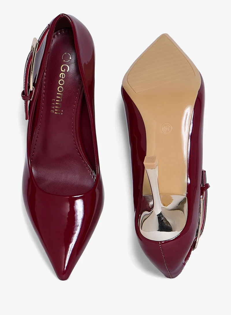 Geoomnii RED Geoomnii High Heel Pumps for Women – Elegant Pointed-Toe Stilettos for Office, Party, Wedding & Formal Wear for Women | Best Price UAE