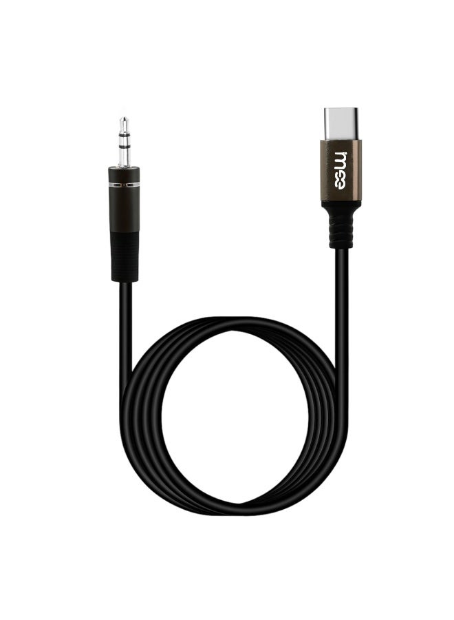 آیمی كابل صوت AUX من النوع C إلى 3.5 مم، مصنوع من سبيكة ألومنيوم مضفرة بطول متر واحد، يوفر نقل صوت عالي الدقة، متوافق مع أجهزة الكمبيوتر المحمول والهواتف والأجهزة اللوحية وأجهزة ستيريو السيارات وسماعات الرأس ومكبرات الصوت ومكبرات الصوت - IM-218 - Image 1