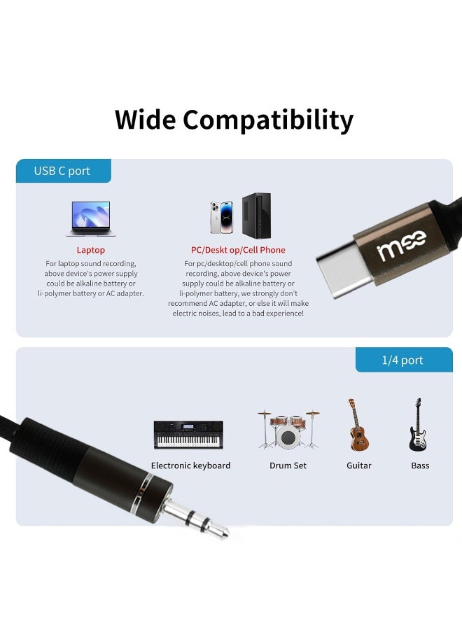 آیمی كابل صوت AUX من النوع C إلى 3.5 مم، مصنوع من سبيكة ألومنيوم مضفرة بطول متر واحد، يوفر نقل صوت عالي الدقة، متوافق مع أجهزة الكمبيوتر المحمول والهواتف والأجهزة اللوحية وأجهزة ستيريو السيارات وسماعات الرأس ومكبرات الصوت ومكبرات الصوت - IM-218 - Image 5