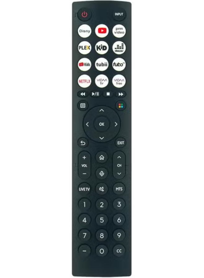 ELTRAZONE ERF2C36H Voice Replacement Remote Control Compatible with Hisense Smart Vidaa TVs – Fit for Models 55A6KV, 43A6KV, 50A6KV, 58A6KV, 65A6KV – Built-In Voice Search, Quick Access Buttons, No Setup Required, Full Function Remote for A6KV Series - Image 3