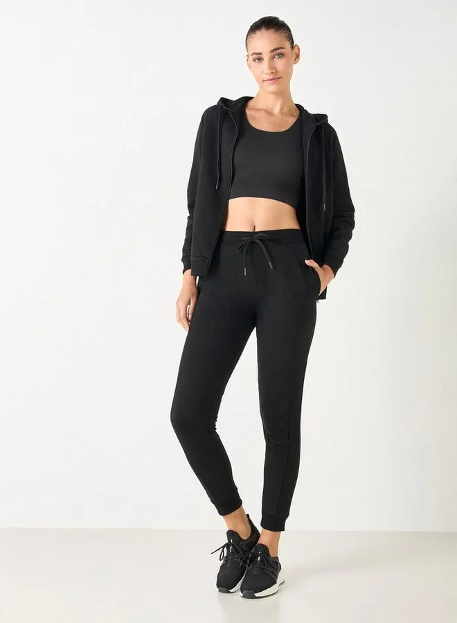 ADOT by Splash Panelled Joggers with Pockets and Drawstring Closure