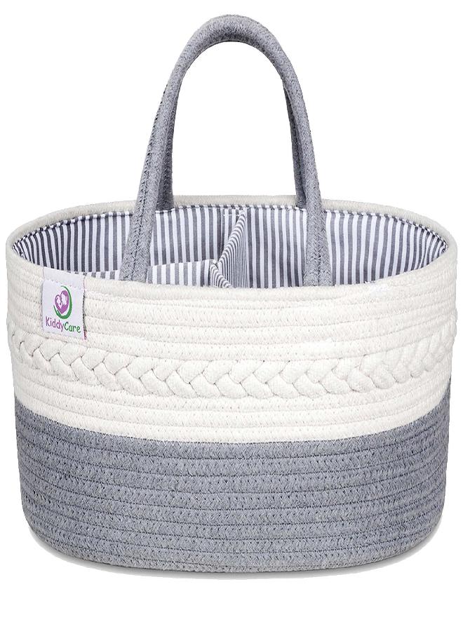 KiddyCare KiddyCare Diaper Caddy Organiser Grey Regular Size - Image 4