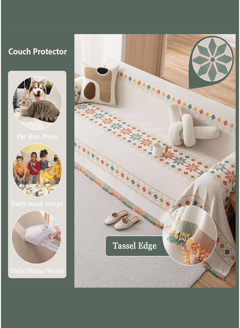 CUBEXELL Sofa Cover Anti-Wrinkle Full Coverage Sofa Cover, Full Coverage Jacquard Chenille Sofa Cover Waterproof, dustproof, cat-scratch resistant, non-slip, highly elastic, and pressure-resistant properties, 180*180cm - Image 2