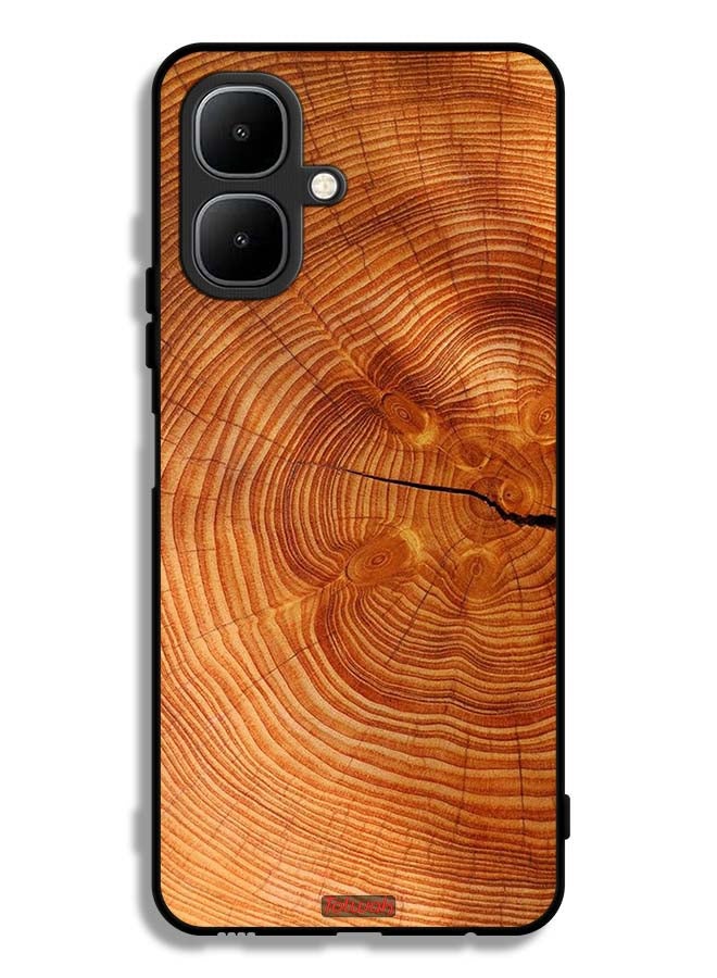 Tolwak Tecno Pop 10 Protective Case Cover Crack Wood