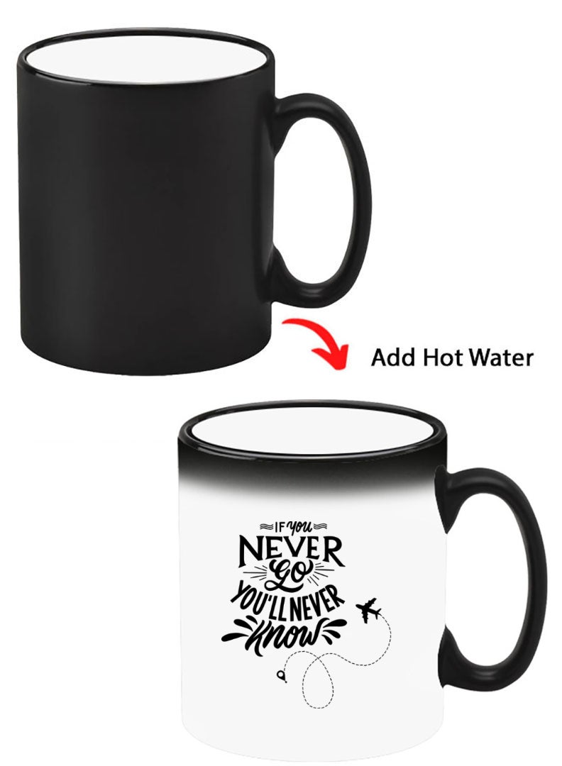 Theodor Color Changing Heat Sensitive Ceramic Mug, Image Revealed When HOT Liquid is Added! If you never go you will never Know - Image 1