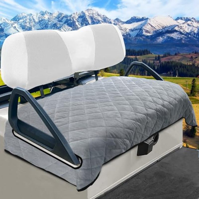 Golf Cart Covers: 129.5 Cm X 77.5 Cm Warm Plush Seat Cover - Non-slip Backing Universal Seat Cover for 2-passenger 4-passenger EZGO Yamaha Club Car Golf Carts - Image 1