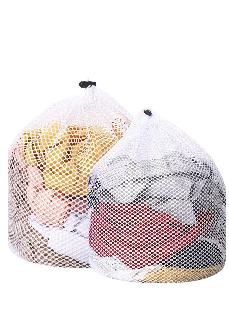 Y&D 2 Packs Laundry Bags Mesh Wash Bag Travel Bags, College Bag, Drawstring Design for Blouse Baby Clothes Underwear Dirty Package  - Image 1