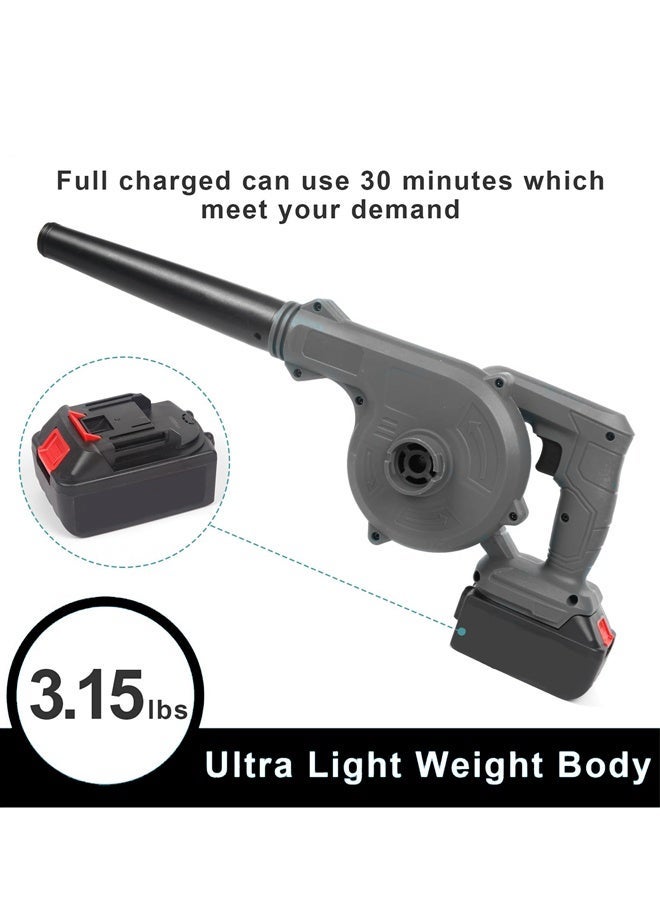 WEMART 24V Leaf Blower,Cordless Leaf Blower,Blower,2 in 1 Portable Leaf Blower and Vacuum Cleaner with 2 Lithium Batteries and Charger,Multi-function Electric Leaf Blower - Image 3