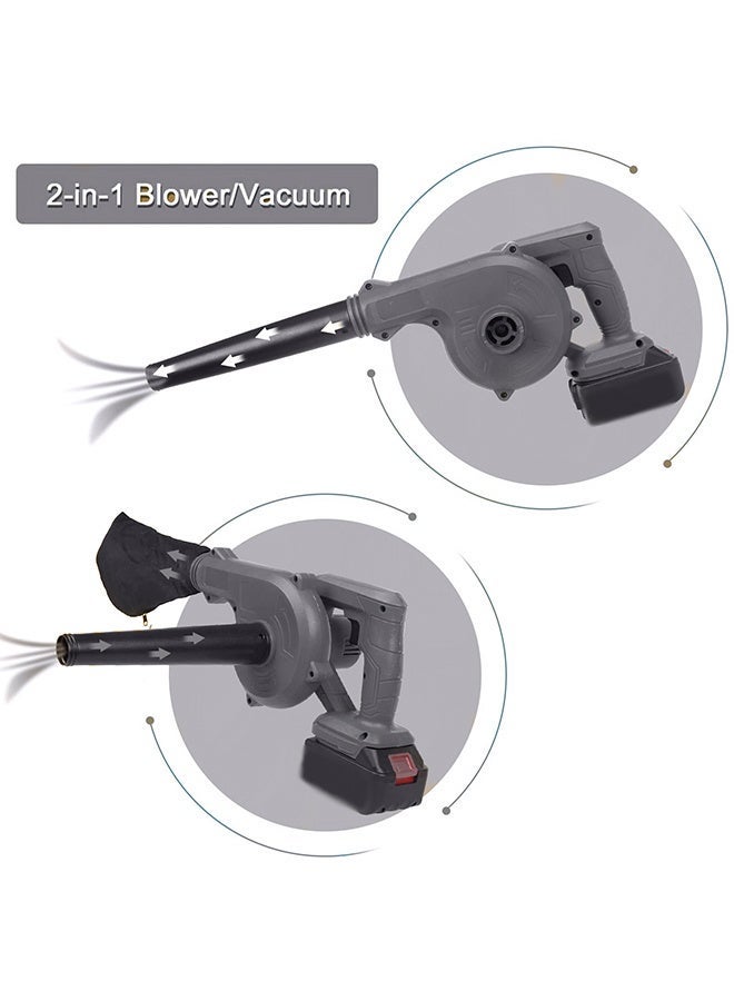 WEMART 24V Leaf Blower,Cordless Leaf Blower,Blower,2 in 1 Portable Leaf Blower and Vacuum Cleaner with 2 Lithium Batteries and Charger,Multi-function Electric Leaf Blower - Image 2