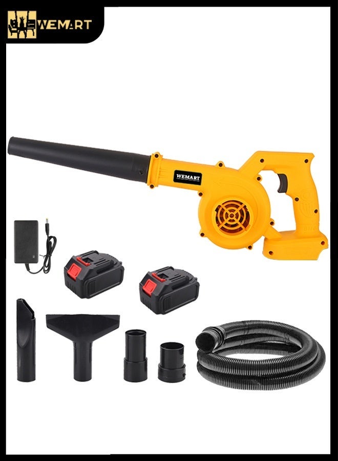 WEMART 24V Leaf Blower,Cordless Leaf Blower,Blower,2 in 1 Portable Leaf Blower and Vacuum Cleaner with 2 Lithium Batteries and Charger,Multi-function Electric Leaf Blower - Image 1
