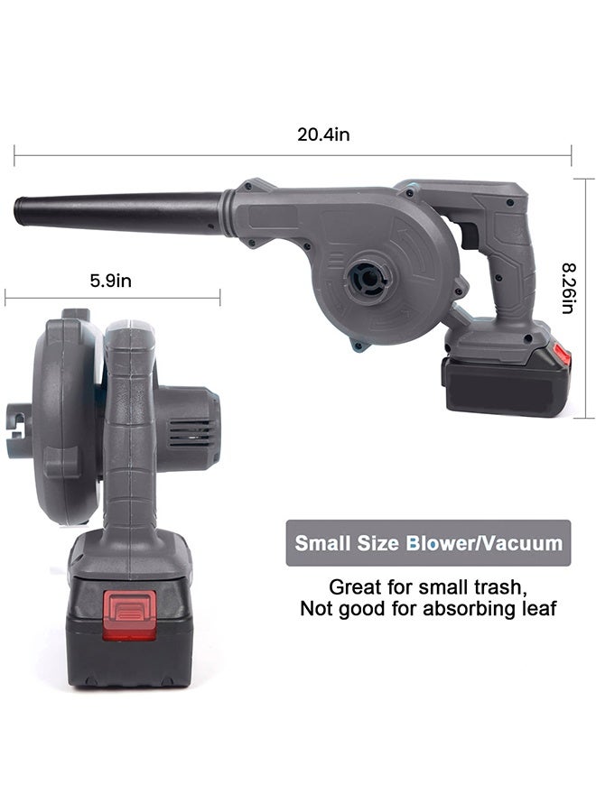 WEMART 24V Leaf Blower,Cordless Leaf Blower,Blower,2 in 1 Portable Leaf Blower and Vacuum Cleaner with 2 Lithium Batteries and Charger,Multi-function Electric Leaf Blower - Image 4