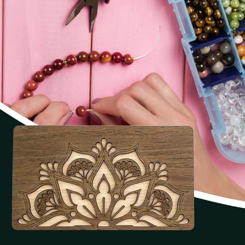 Wood Bead Tray for Jewelry Making - Bead Sorting Tray | Organizers and Storage, Art Sewing Box Organization Container Dividers for Storing Craft Supplies Stationery Small Items - Image 3