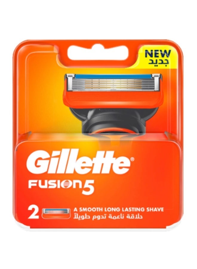 Gillette Fusion 5 Men's Razor Blades Refills – 2 pcs for Smooth & Close Shave - Image 1