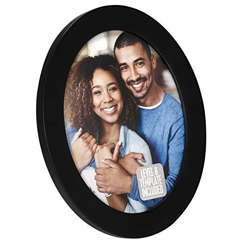 Malden International Designs 2163-80 Classic Oval Black Wood Picture Frame, 8x10, Black - Image 2
