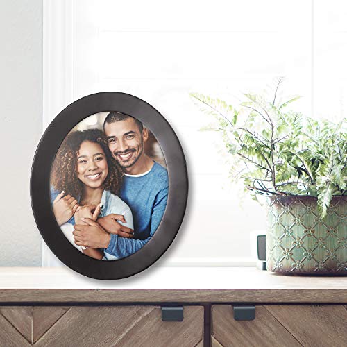 Malden International Designs 2163-80 Classic Oval Black Wood Picture Frame, 8x10, Black - Image 3