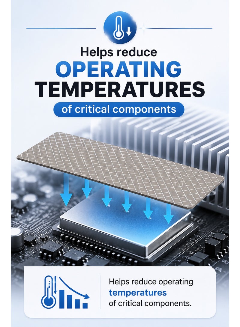 Halnziye Thermal Pad 15.3W/mK High Performance Cooling Pad for SSD GPU VRAM RAM Laptop Graphics Card Heat Dissipation Pad - Image 2