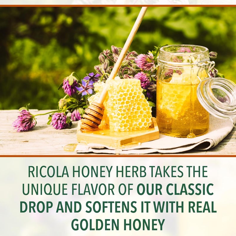 Ricola Honey Herb Cough Drops 45 Count Fair Trade Honey  Natural Menthol Cough Suppressant  Throat Relieving Drops Great Tasting Relief for Coughs  Throat Irritation Symptoms - Image 3