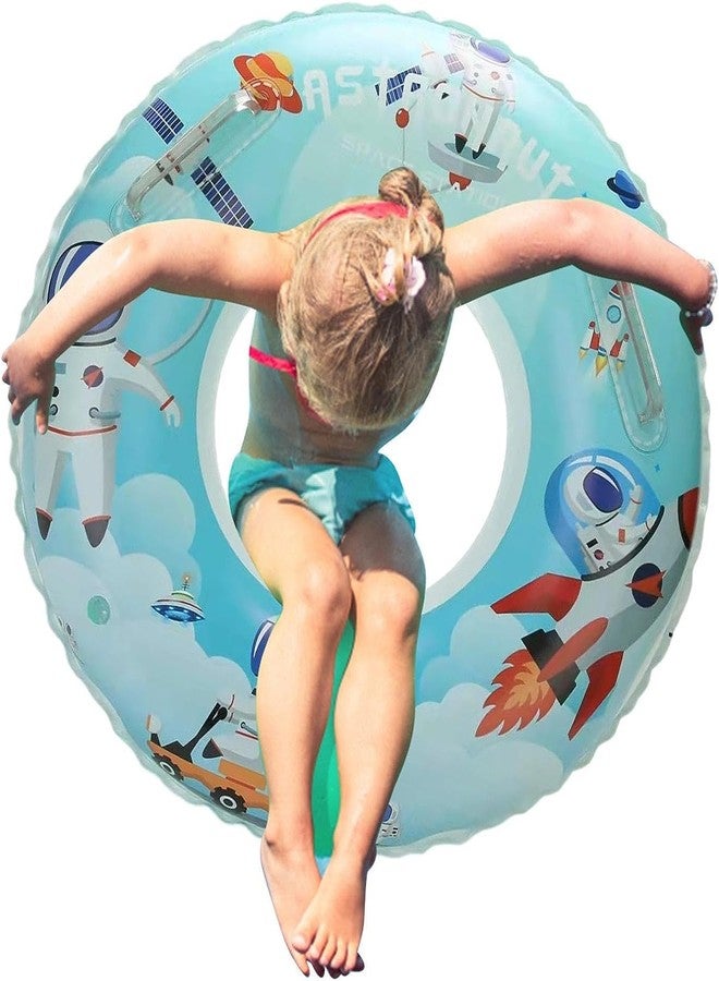 Drofail Inflatable Swimming Ring, Rings Floaties for Swimming Beach and Pool Float Toy for Kids, Multi-Coloured (NASA World, 80 CM) - Image 4