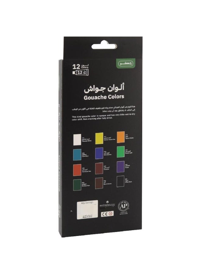 ROCO Gouache Assorted Color 12 Tubes 12 ML - Image 3