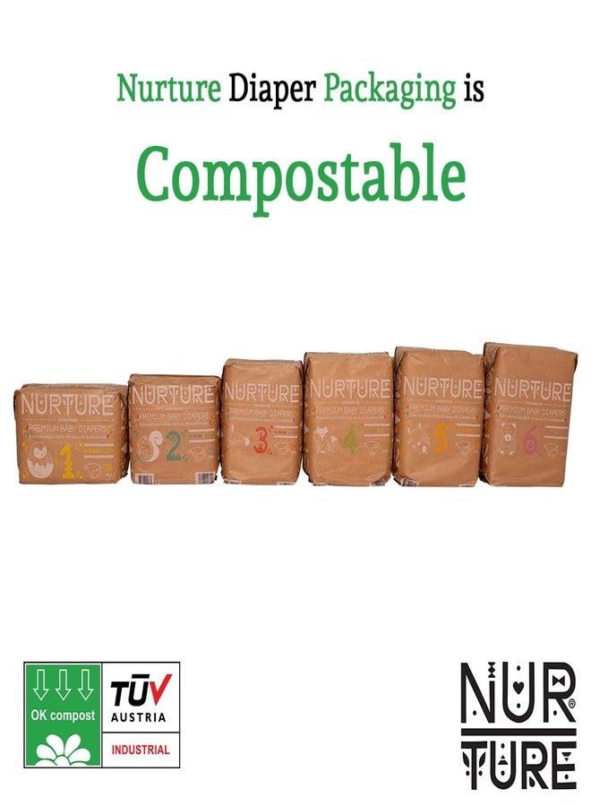 nurture حفاضات نيرتشر من بايو باج، الحجم 5 (27-40 رطل)، 69 حفاضة أطفال عالية الجودة، خالية من المواد الكيميائية، فائقة الامتصاص، صديقة للبيئة، مضادة للحساسية - Image 2