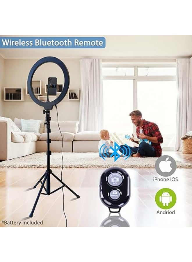 10.2" Selfie Ring Light Tripod Kit – Adjustable Phone Holder, Bluetooth Remote & 3 Color Modes – Perfect for Videos, Makeup & Live Streaming - Image 3