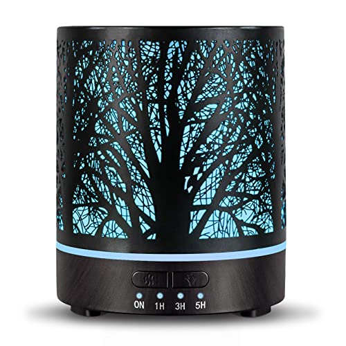EQUSUPRO Essential Oil Diffuser Aromatherapy Diffuser -300ml Metal Electric Ultrasonic Cool Mist Oil Diffuser for Large Room with Waterless Auto Shut-Off, 4 Timer Setting &7 Colors Night Light for Home Office - Image 1