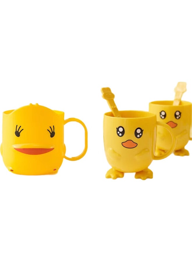 JAJALIN Children'S Mouthwash Cup, Thickened Toothbrush Cup, Cartoon Duck Cute Water Cup, Rinsing Cup, Toothbrush Cup - Image 2