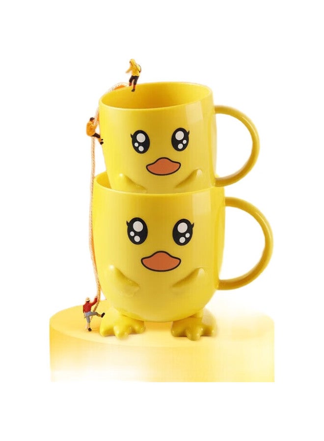 JAJALIN Children'S Mouthwash Cup, Thickened Toothbrush Cup, Cartoon Duck Cute Water Cup, Rinsing Cup, Toothbrush Cup - Image 3