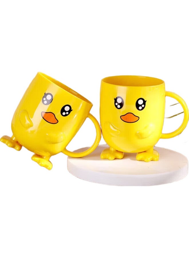 JAJALIN Children'S Mouthwash Cup, Thickened Toothbrush Cup, Cartoon Duck Cute Water Cup, Rinsing Cup, Toothbrush Cup - Image 1