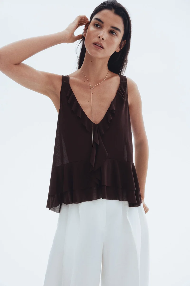 H&M Flounced vest top