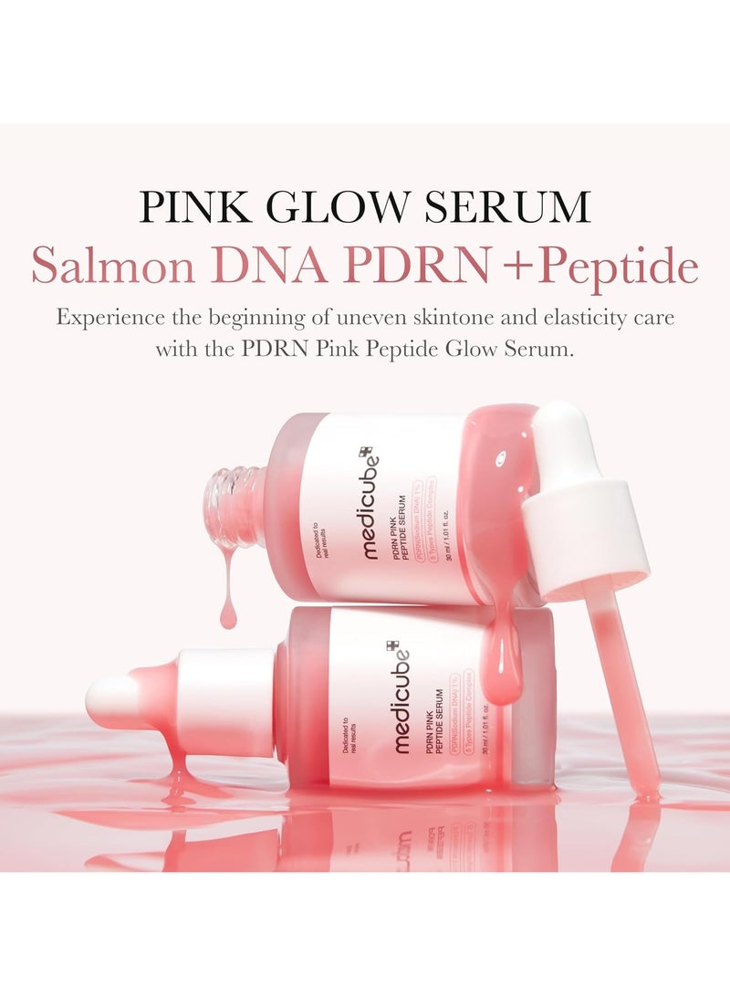ميديكيوب سلمون DNA PDRN مصل الببتيد الوردي، مصل التوهج الوردي، الببتيد، نياسيناميد، ترطيب وترطيب وتقوية، لون الجلد غير المتساوي، العناية بالبشرة الكورية 1.01 أوقية فلورية. (1.01 أوقية فلورية، سلمون DNA PDRN) - Image 3