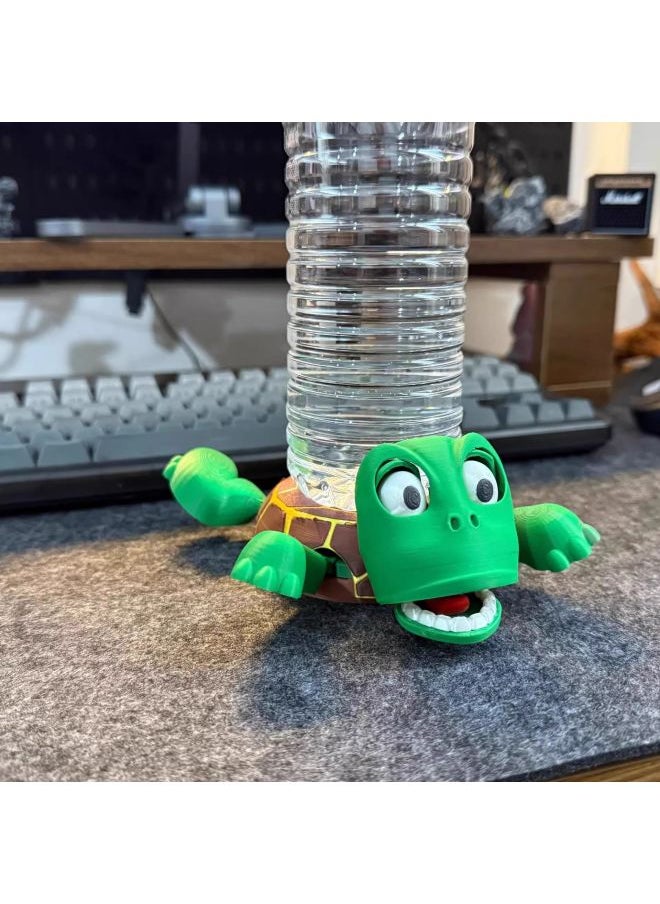 Generic Shake The Sound King Eight Coasters Creative Funny Desktop Ornaments Pressing Staring Cute Funny 3d Printing Turtle High Temperature Resistant-Color:Turtle Coaster [light Green] Bag  - Image 3