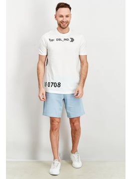 DIESEL Men Crew Neck Short Sleeve Graphic Print T-Shirt, White/Black  - Image 2