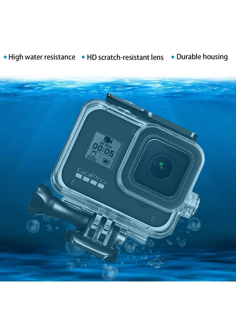 Waterproof Underwater Housing Shell Supports Deep Diving Scuba Snorkeling Action Camera Protective Cover for GoPro Hero 8 Black Cameras - Image 3