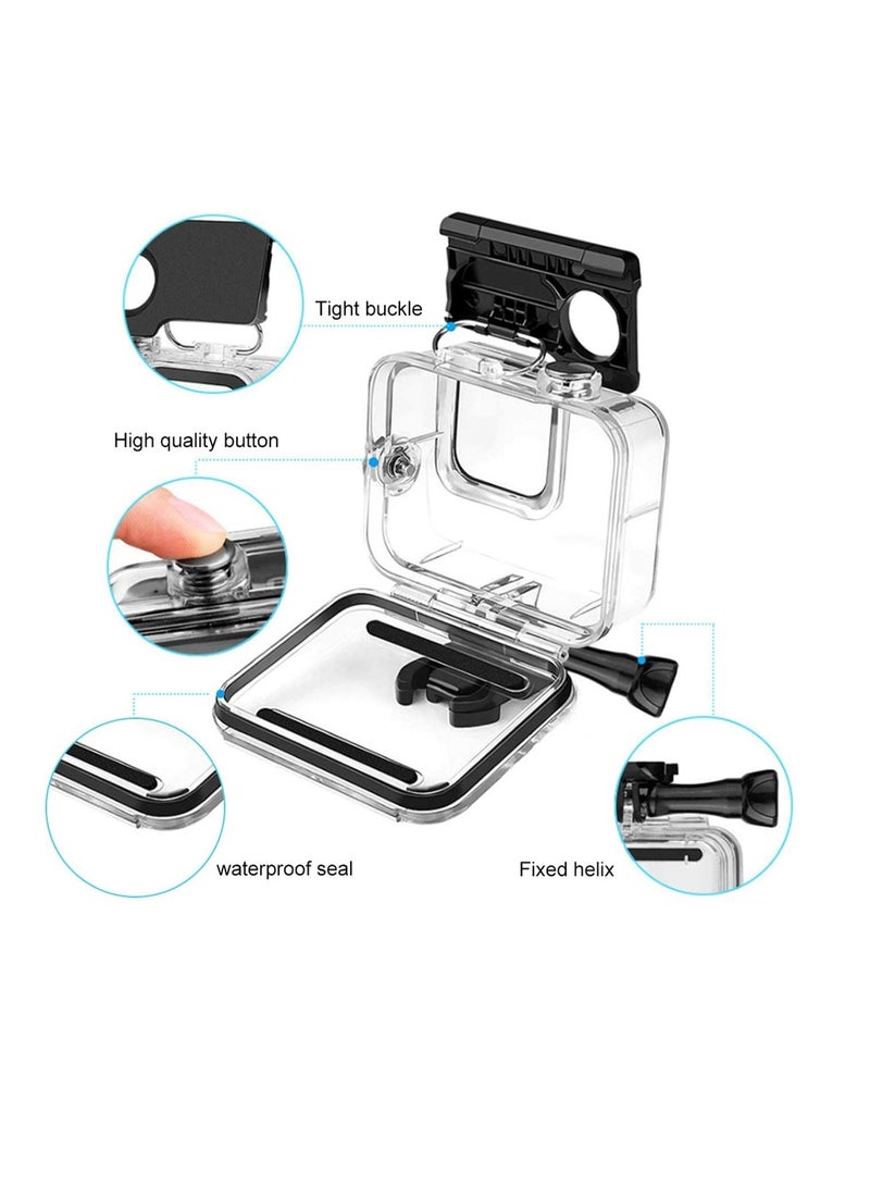 Waterproof Underwater Housing Shell Supports Deep Diving Scuba Snorkeling Action Camera Protective Cover for GoPro Hero 8 Black Cameras - Image 4
