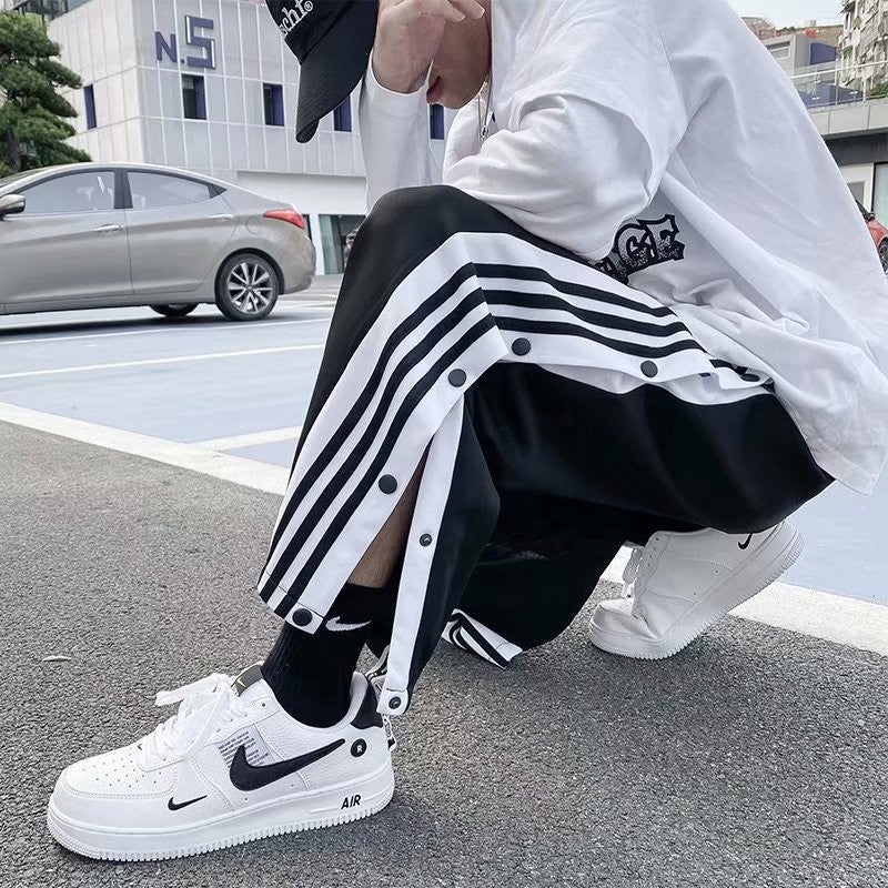 Generic Mens Casual Basketball Pants, Loose Fit Black