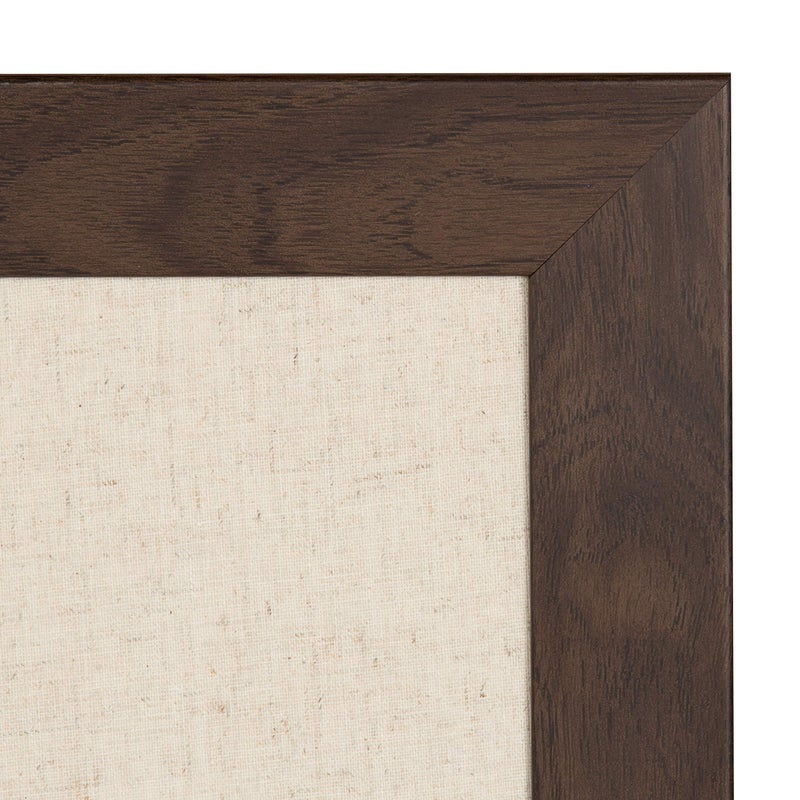 DesignOvation Beatrice Framed Linen Fabric Pinboard, 18x27, Walnut Brown - Image 3