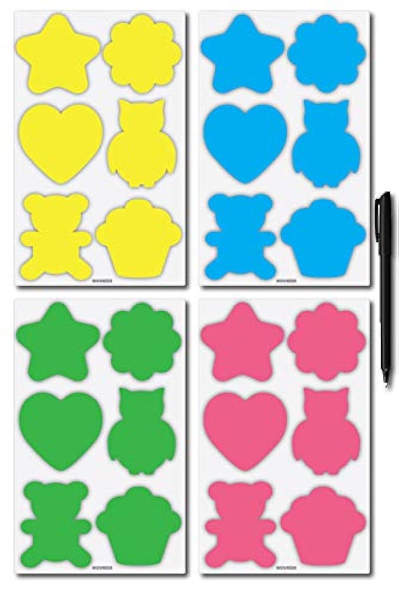 Nourish Set of 48 Pcs Waterproof Stickers with Permanent Ink Pen - Image 1