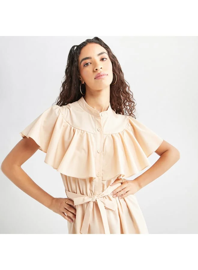 Splash FAV Ruffled Cotton Maxi Dress