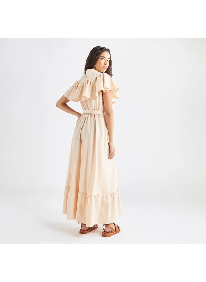 Splash FAV Ruffled Cotton Maxi Dress